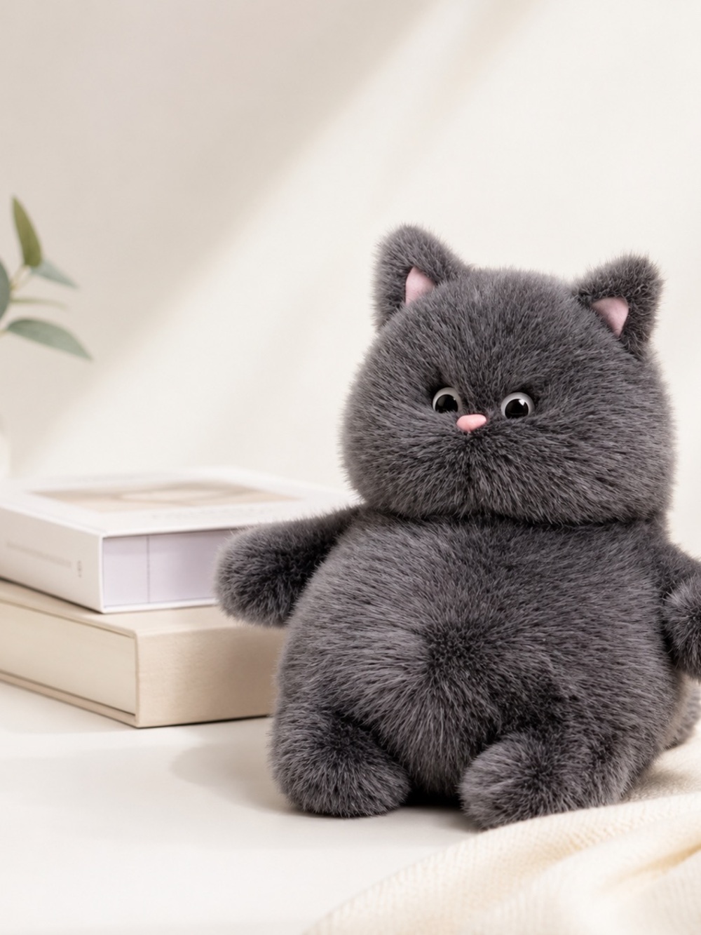 Gray Plush Cat Toy for Cats - Soft Pet Comfort